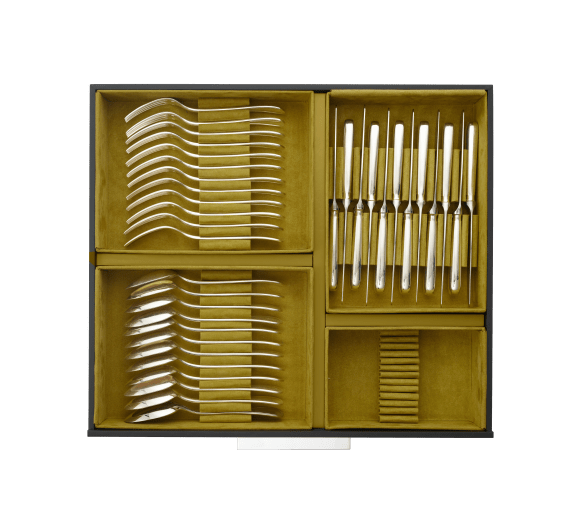 110-Piece Stainless Steel Flatware Set with chest